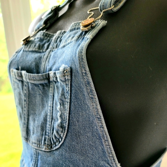 H&M Girls Bib Overall Jeans Size 7 - Picture 6 of 13
